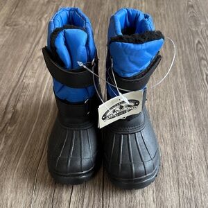 Kids Blue and Black Winter Boots